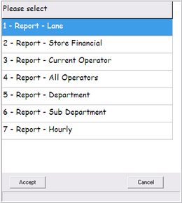 EZPOSA Pos Reports Window