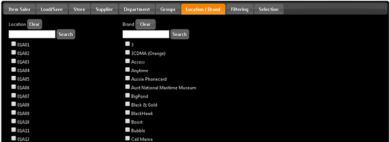 EZWEB Location Brand Tab
