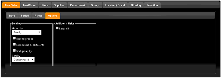 EZWEB Sorting Options