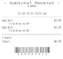 EZSCA Hold Receipt