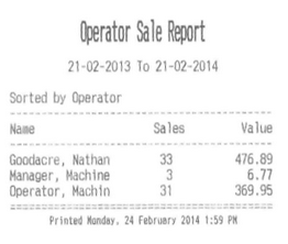 EZSCA Operator Report Example
