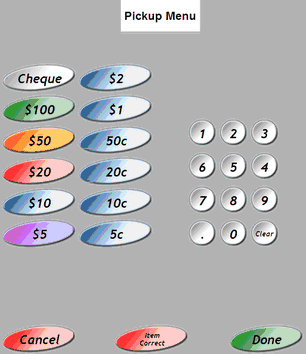 EZPOSA Pickup Screen