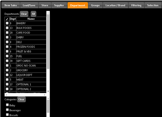 EZWEB Department Tab